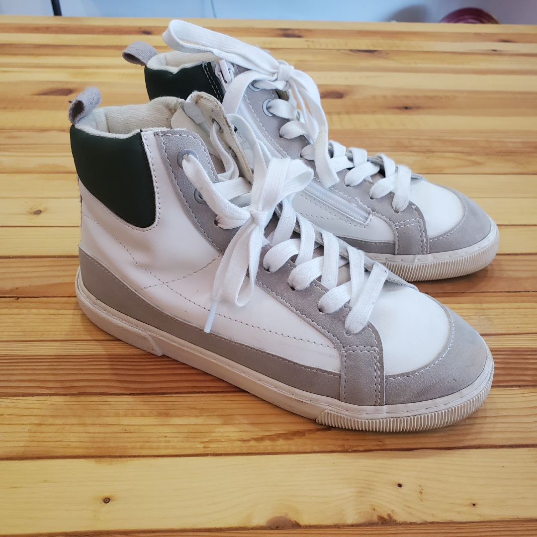 White Zara Hi top sneaker, 4