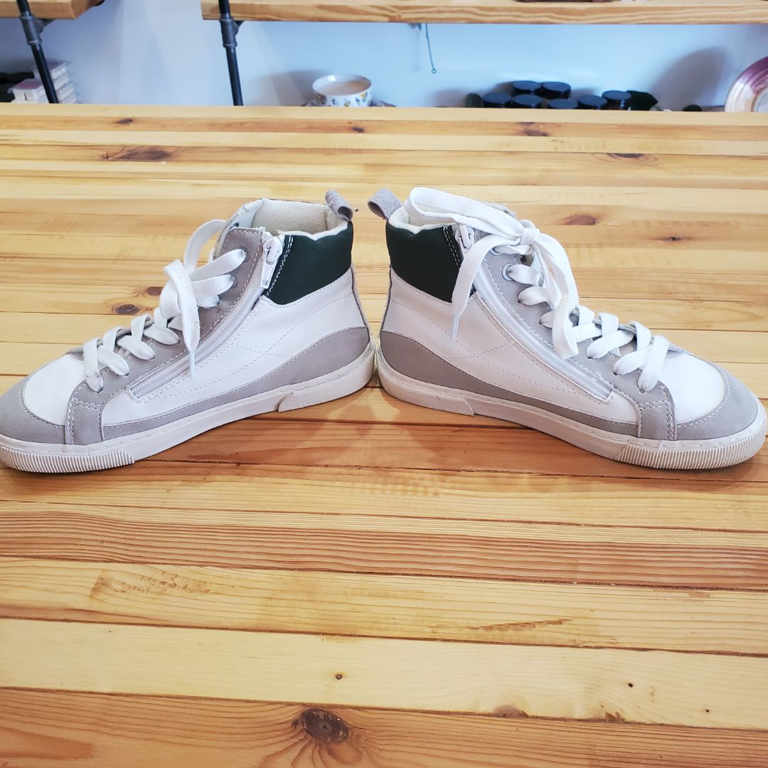 White Zara Hi top sneaker, 4