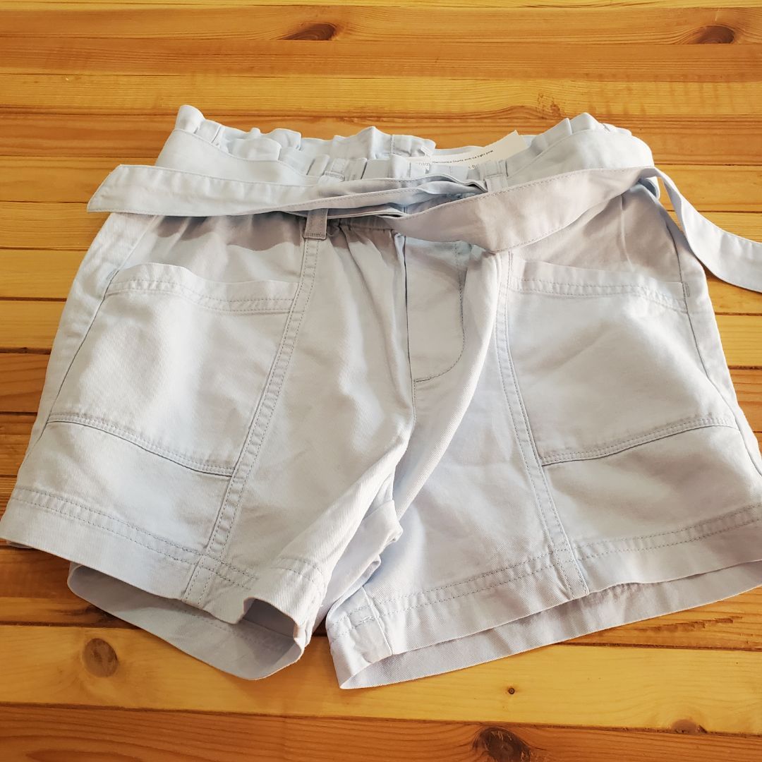 Abercrombie Shorts with tie light blue, 9-10