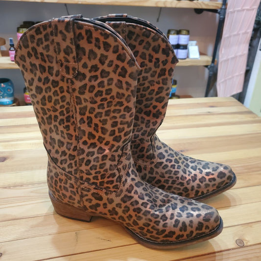 Roper Western boot cheetah, 3 youth