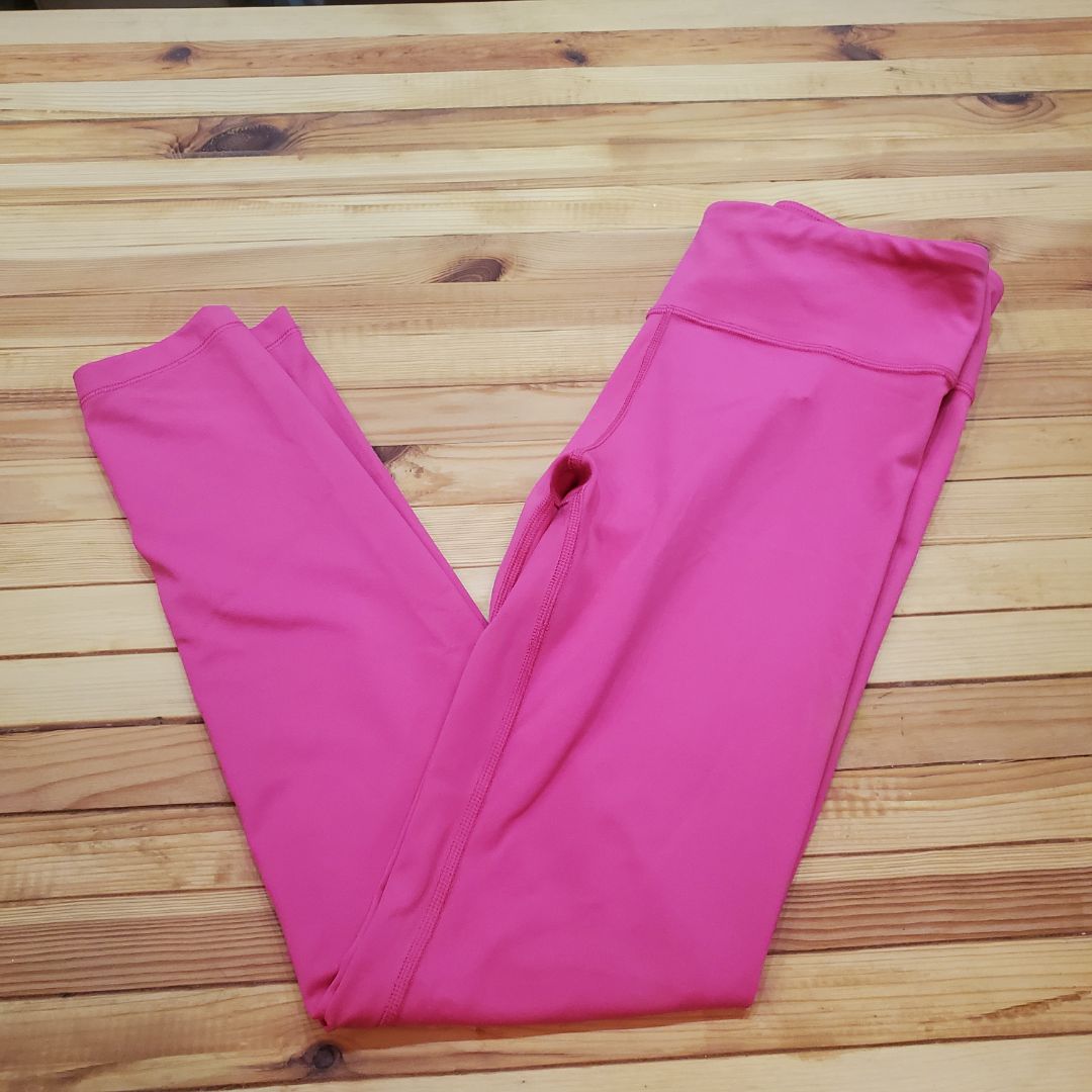 Athleta Girl Full length leggings dark pink, 14