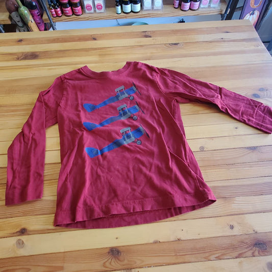 Hanna Andersson Long sleeve top airplanes, 5,Red