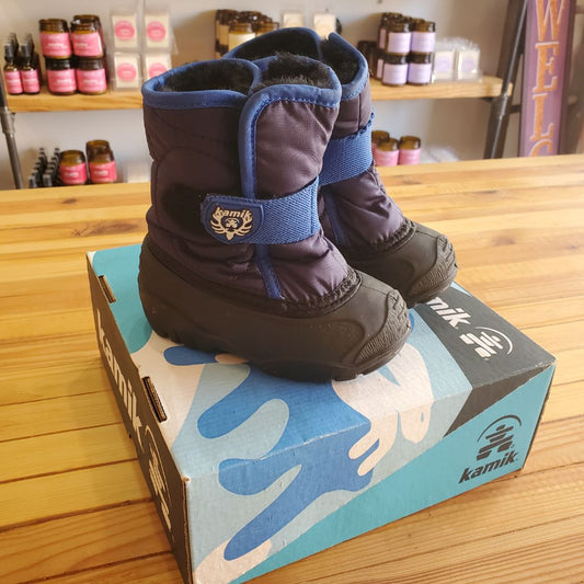 Kamik Snowbug Snow Boots, 6,Navy