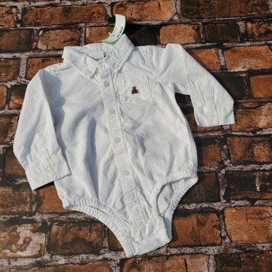 Gap Oxford onesie, 12-18 months,White