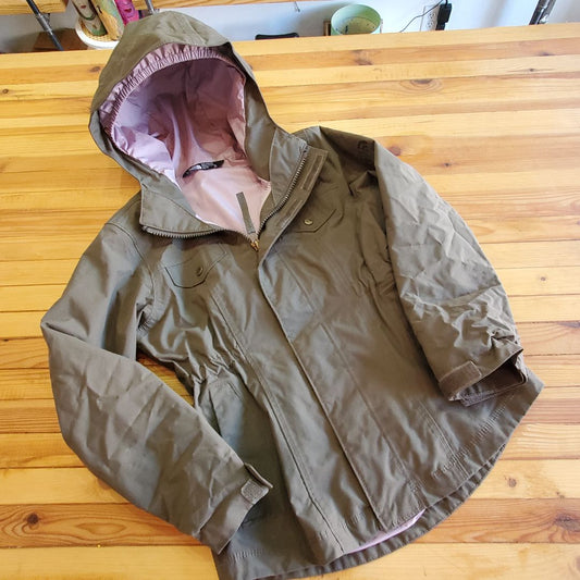 North Face Rain Jacket, 6,Army Green