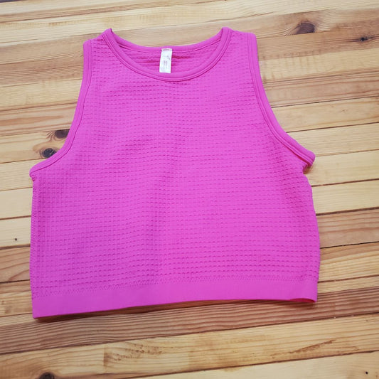 By Together Tank crop NEW, Adult-M/L,hot pink