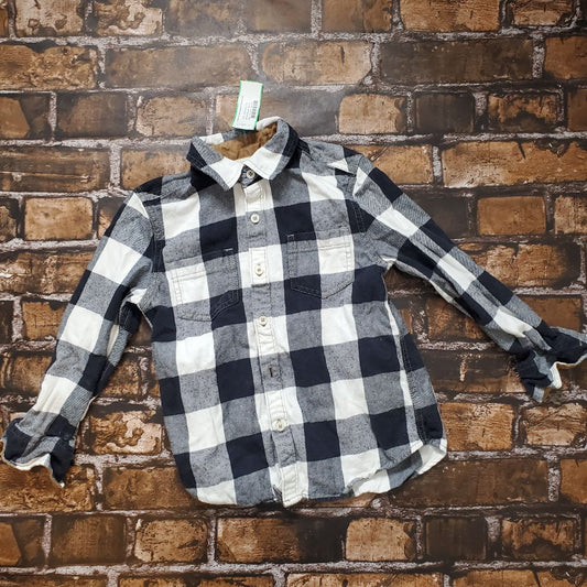 Tucker & Tate Flannel Checkered, 5-6,Black White